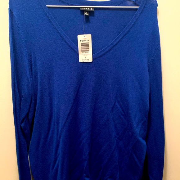 torrid Sweaters - Torrid Blue Choker Sweater